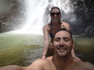 Waterfall swimming!